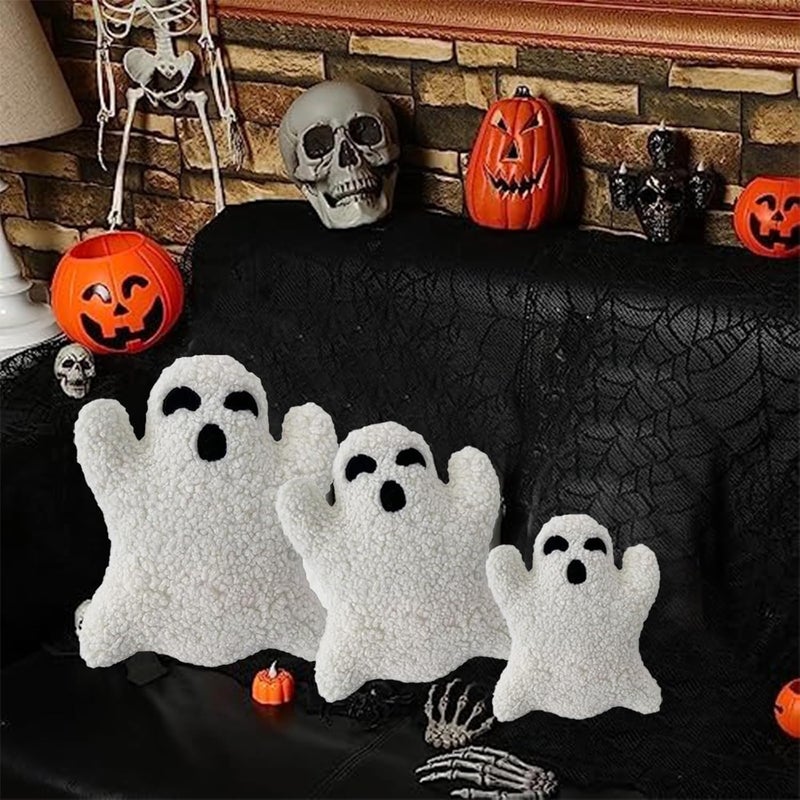 Chilifuli Cute Ghost Pillow, Ghost Shaped Plush Pillow, Halloween Throw Pillows Decorative Spooky Pillows, Halloween Ghost Pillow, Ghost Stuffed Animal for Sofa Bed Couch Holiday Party Children Gift-15.7 in - Image 4